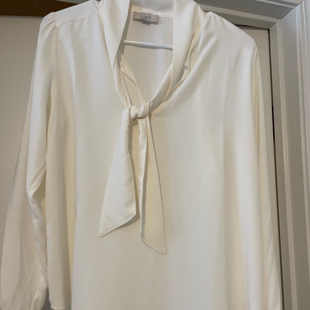 LOFT front tie blouse